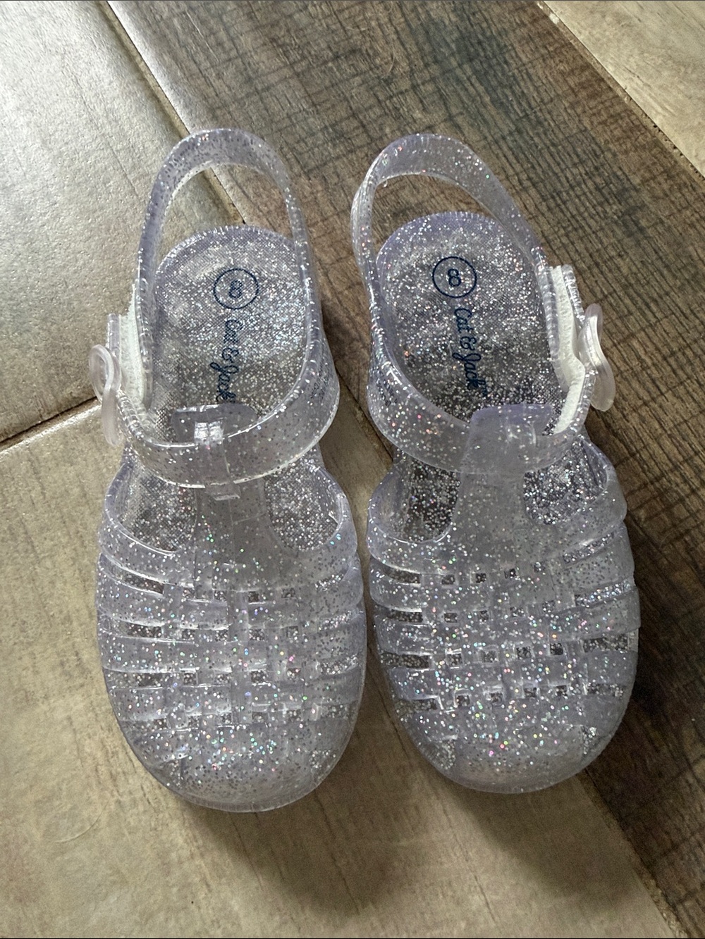 Cat & Jack Clear Glitter Jelly Sandals for Kids